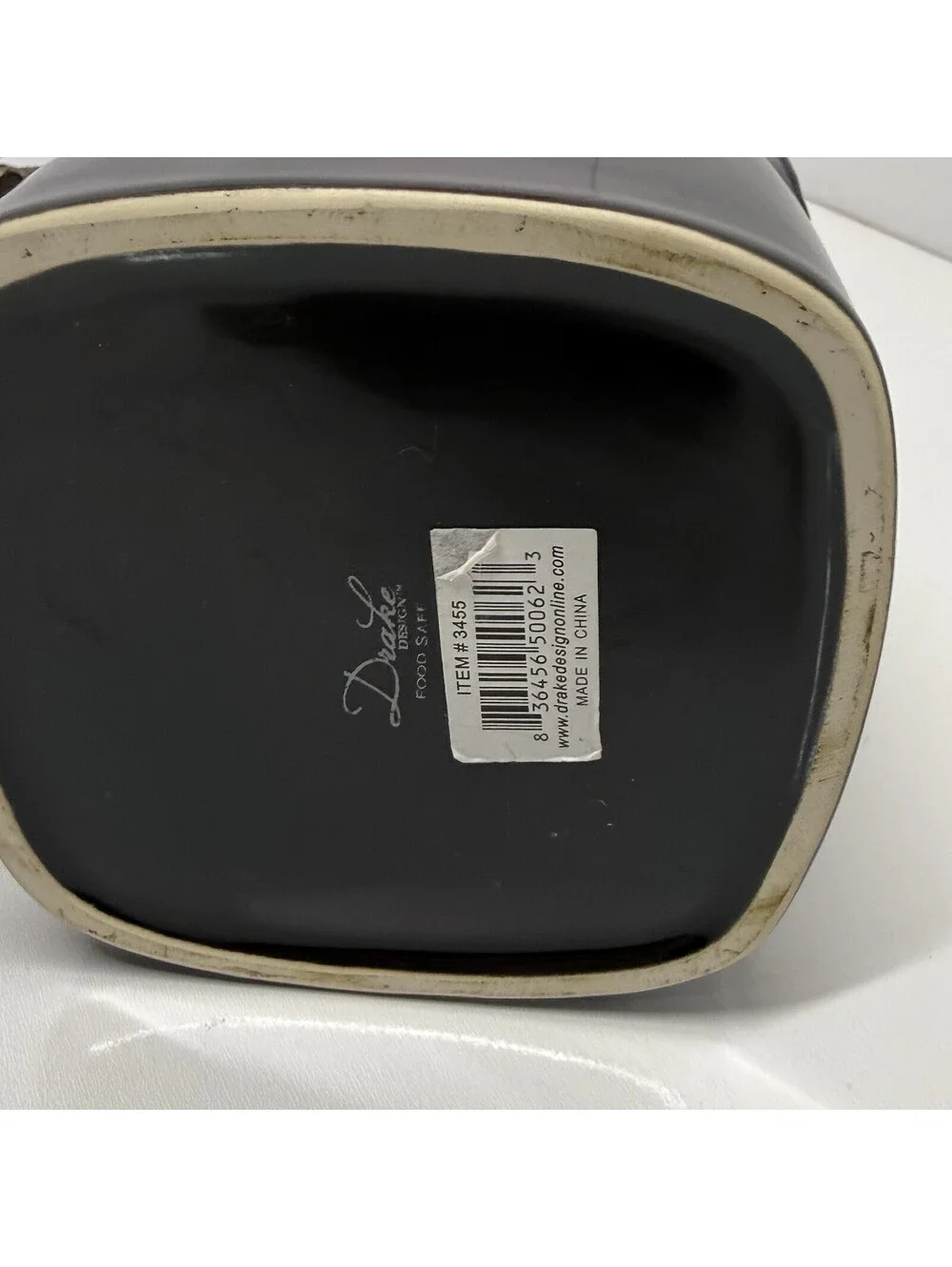 Drake Design Onyx Black Medium Canister Tuscan Scroll NO LID